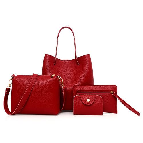 4-Piece Handbag Set, Tote, Crossbody, Clutch and Card Holder