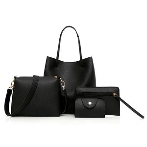 4-Piece Handbag Set, Tote, Crossbody, Clutch and Card Holder